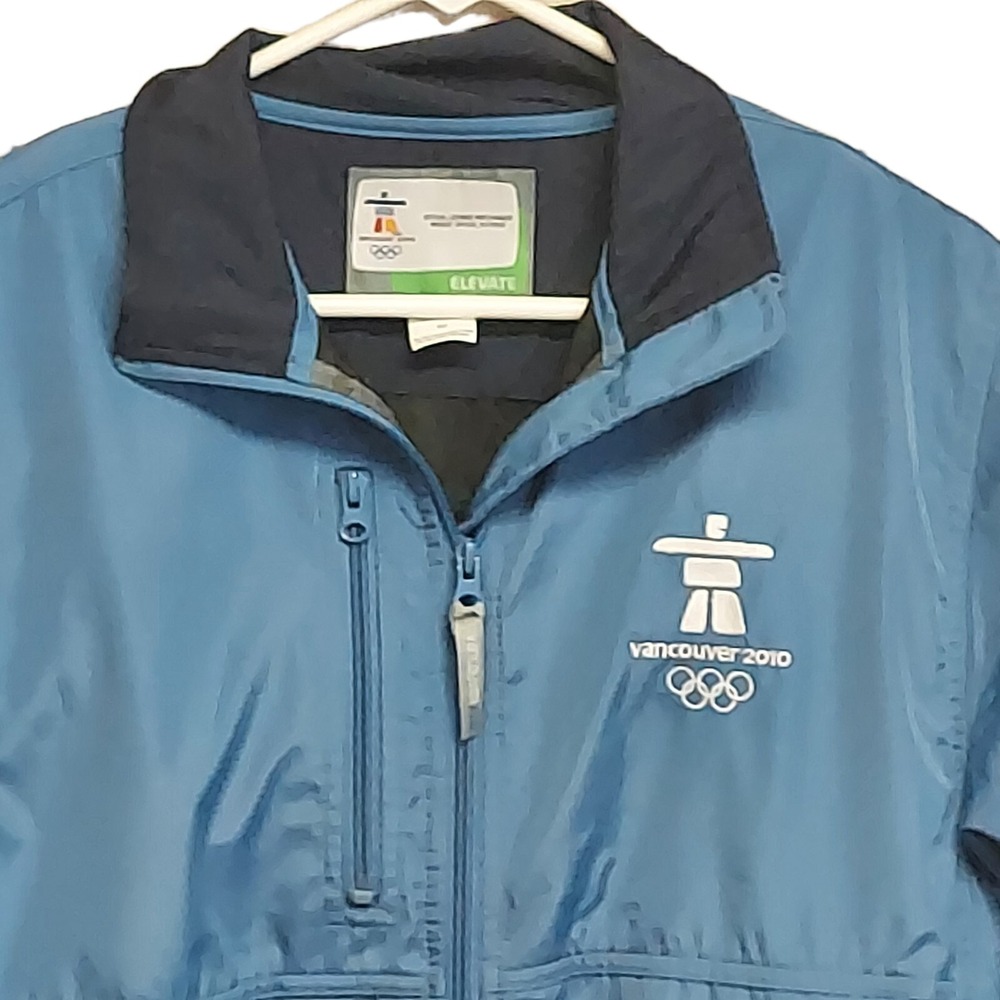 Vancouver Canada 2010 Winter‎ Olympics women's Blue Gray Jacket Size Small